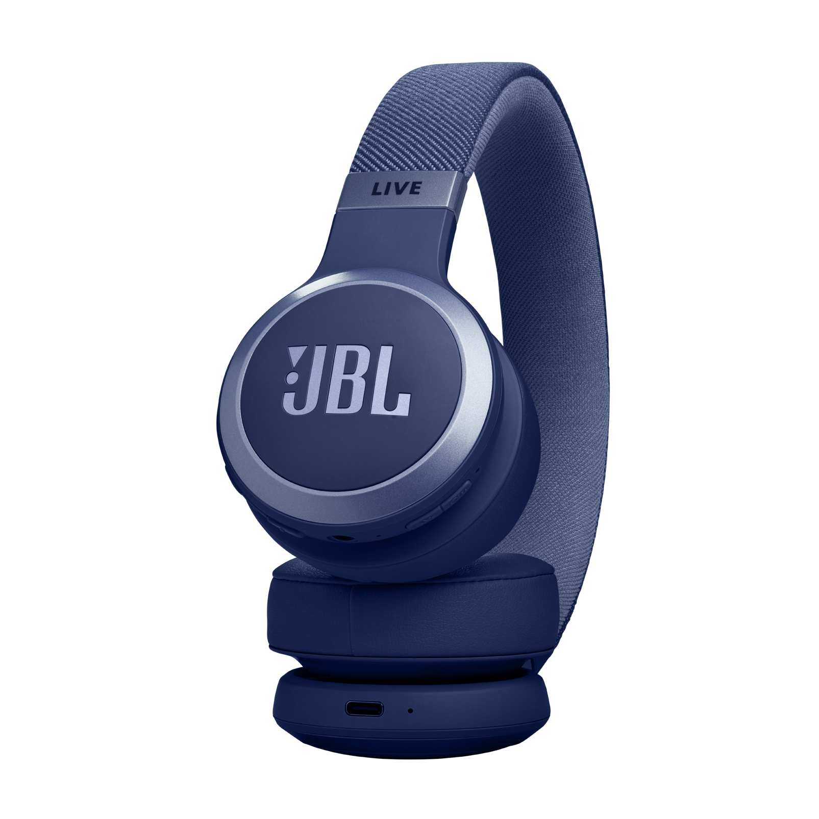 JBL Live 670NC - Blue - Wireless On-Ear Headphones with True Adaptive Noise Cancelling - Detailshot 2